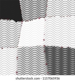 Black and white grunge stripe line vector background. Abstract halftone illustration background.Spotted grunge grid background pattern
