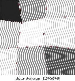 Black and white grunge stripe line vector background. Abstract halftone illustration background.Spotted grunge grid background pattern
