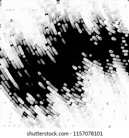 Black and white grunge stripe line vector background. Abstract halftone illustration background.Spotted grunge grid background pattern
