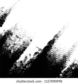 Black and white grunge stripe line vector background. Abstract halftone illustration background.Spotted grunge grid background pattern
