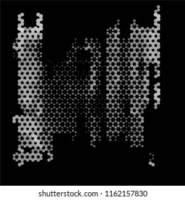 Black and white grunge stripe line vector background. Abstract halftone illustration background.Spotted grunge grid background pattern
