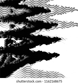 Black and white grunge stripe line vector background. Abstract halftone illustration background.Spotted grunge grid background pattern
