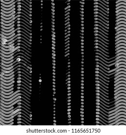 Black and white grunge stripe line vector background. Abstract halftone illustration background.Spotted grunge grid background pattern
