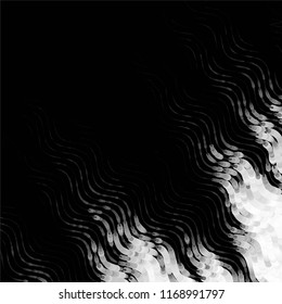 Black and white grunge stripe line vector background. Abstract halftone illustration background.Spotted grunge grid background pattern
