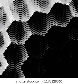 Black and white grunge stripe line vector background. Abstract halftone illustration background.Spotted grunge grid background pattern
