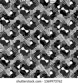Black and white grunge stripe line vector background. Abstract halftone illustration background. Grunge grid background pattern