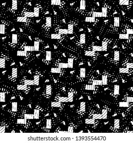 Black and white grunge stripe line vector background. Abstract halftone illustration background. Grunge grid background pattern