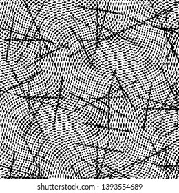 Black and white grunge stripe line vector background. Abstract halftone illustration background. Grunge grid background pattern