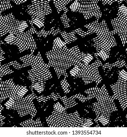 Black and white grunge stripe line vector background. Abstract halftone illustration background. Grunge grid background pattern