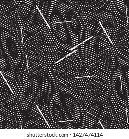 Black and white grunge stripe line vector background. Abstract halftone illustration background. Grunge grid background pattern