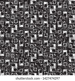 Black and white grunge stripe line vector background. Abstract halftone illustration background. Grunge grid background pattern