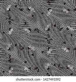 Black and white grunge stripe line vector background. Abstract halftone illustration background. Grunge grid background pattern