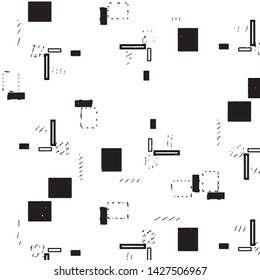 Black and white grunge stripe line vector background. Abstract halftone illustration background. Grunge grid background pattern