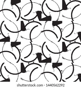 Black and white grunge stripe line vector background. Abstract halftone illustration background. Grunge grid background pattern