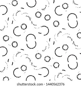 Black and white grunge stripe line vector background. Abstract halftone illustration background. Grunge grid background pattern