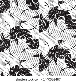Black and white grunge stripe line vector background. Abstract halftone illustration background. Grunge grid background pattern