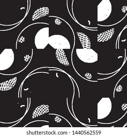 Black and white grunge stripe line vector background. Abstract halftone illustration background. Grunge grid background pattern