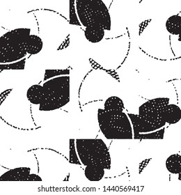 Black and white grunge stripe line vector background. Abstract halftone illustration background. Grunge grid background pattern