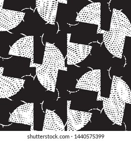 Black and white grunge stripe line vector background. Abstract halftone illustration background. Grunge grid background pattern
