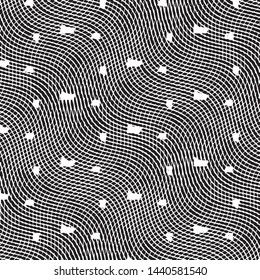 Black and white grunge stripe line vector background. Abstract halftone illustration background. Grunge grid background pattern