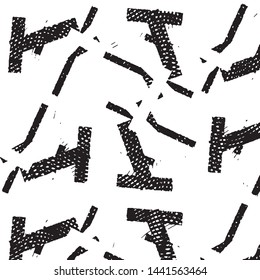 Black and white grunge stripe line vector background. Abstract halftone illustration background. Grunge grid background pattern