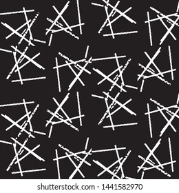 Black and white grunge stripe line vector background. Abstract halftone illustration background. Grunge grid background pattern