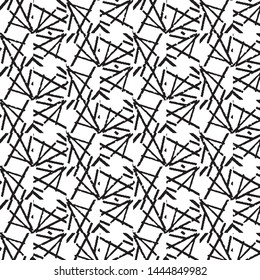 Black and white grunge stripe line vector background. Abstract halftone illustration background. Grunge grid background pattern