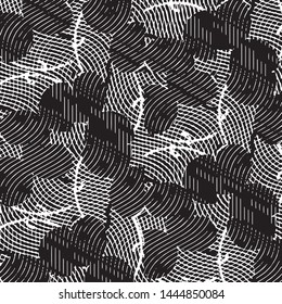 Black and white grunge stripe line vector background. Abstract halftone illustration background. Grunge grid background pattern