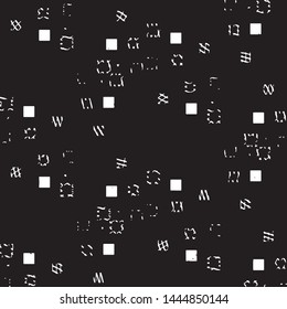 Black and white grunge stripe line vector background. Abstract halftone illustration background. Grunge grid background pattern