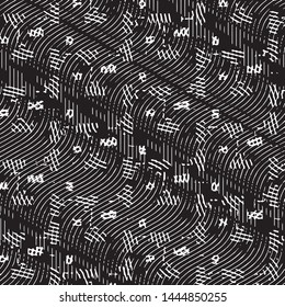 Black and white grunge stripe line vector background. Abstract halftone illustration background. Grunge grid background pattern