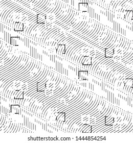 Black and white grunge stripe line vector background. Abstract halftone illustration background. Grunge grid background pattern