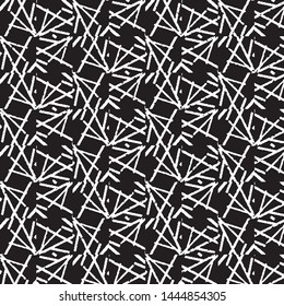 Black and white grunge stripe line vector background. Abstract halftone illustration background. Grunge grid background pattern