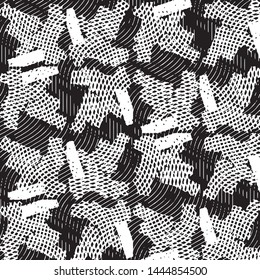 Black and white grunge stripe line vector background. Abstract halftone illustration background. Grunge grid background pattern