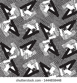Black and white grunge stripe line vector background. Abstract halftone illustration background. Grunge grid background pattern