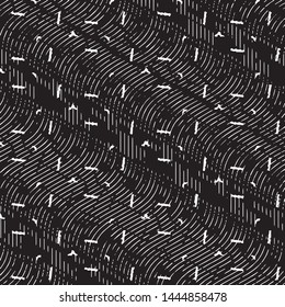Black and white grunge stripe line vector background. Abstract halftone illustration background. Grunge grid background pattern