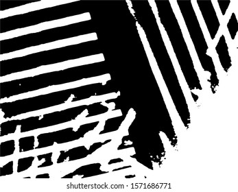 Black and white grunge stripe line background. Abstract halftone illustration background. Grunge grid background pattern 