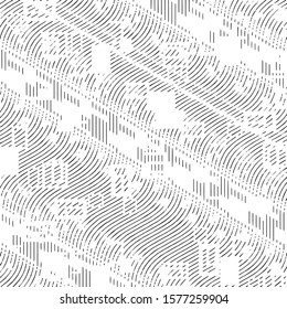 Black and white grunge stripe line vector background. Abstract halftone illustration background.Spotted grunge grid background pattern