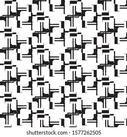 Black and white grunge stripe line vector background. Abstract halftone illustration background.Spotted grunge grid background pattern