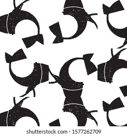Black and white grunge stripe line vector background. Abstract halftone illustration background.Spotted grunge grid background pattern