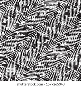 Black and white grunge stripe line vector background. Abstract halftone illustration background.Spotted grunge grid background pattern