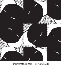 Black and white grunge stripe line vector background. Abstract halftone illustration background.Spotted grunge grid background pattern
