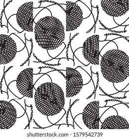 Black and white grunge stripe line vector background. Abstract halftone illustration background. Grunge grid background pattern