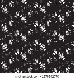 Black and white grunge stripe line vector background. Abstract halftone illustration background. Grunge grid background pattern