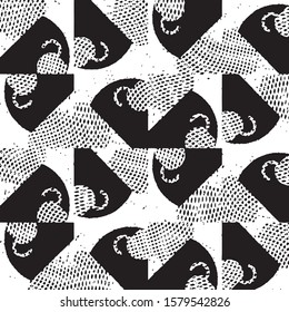 Black and white grunge stripe line vector background. Abstract halftone illustration background. Grunge grid background pattern