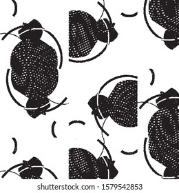 Black and white grunge stripe line vector background. Abstract halftone illustration background. Grunge grid background pattern