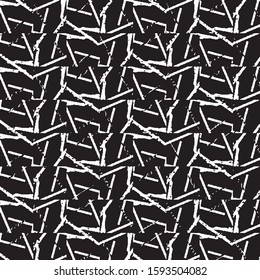 Black and white grunge stripe line vector background. Abstract halftone illustration background. Grunge grid background pattern