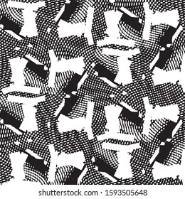 Black and white grunge stripe line vector background. Abstract halftone illustration background. Grunge grid background pattern