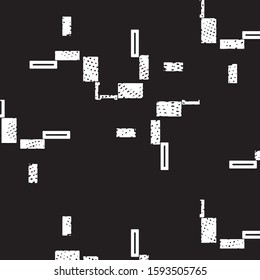 Black and white grunge stripe line vector background. Abstract halftone illustration background. Grunge grid background pattern