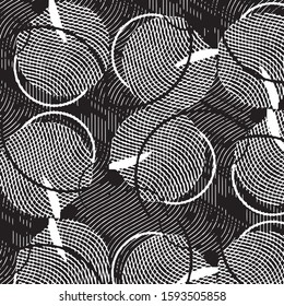 Black and white grunge stripe line vector background. Abstract halftone illustration background. Grunge grid background pattern