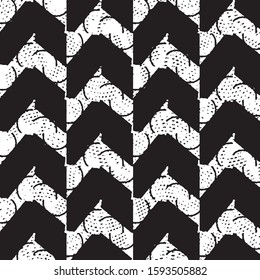 Black and white grunge stripe line vector background. Abstract halftone illustration background. Grunge grid background pattern